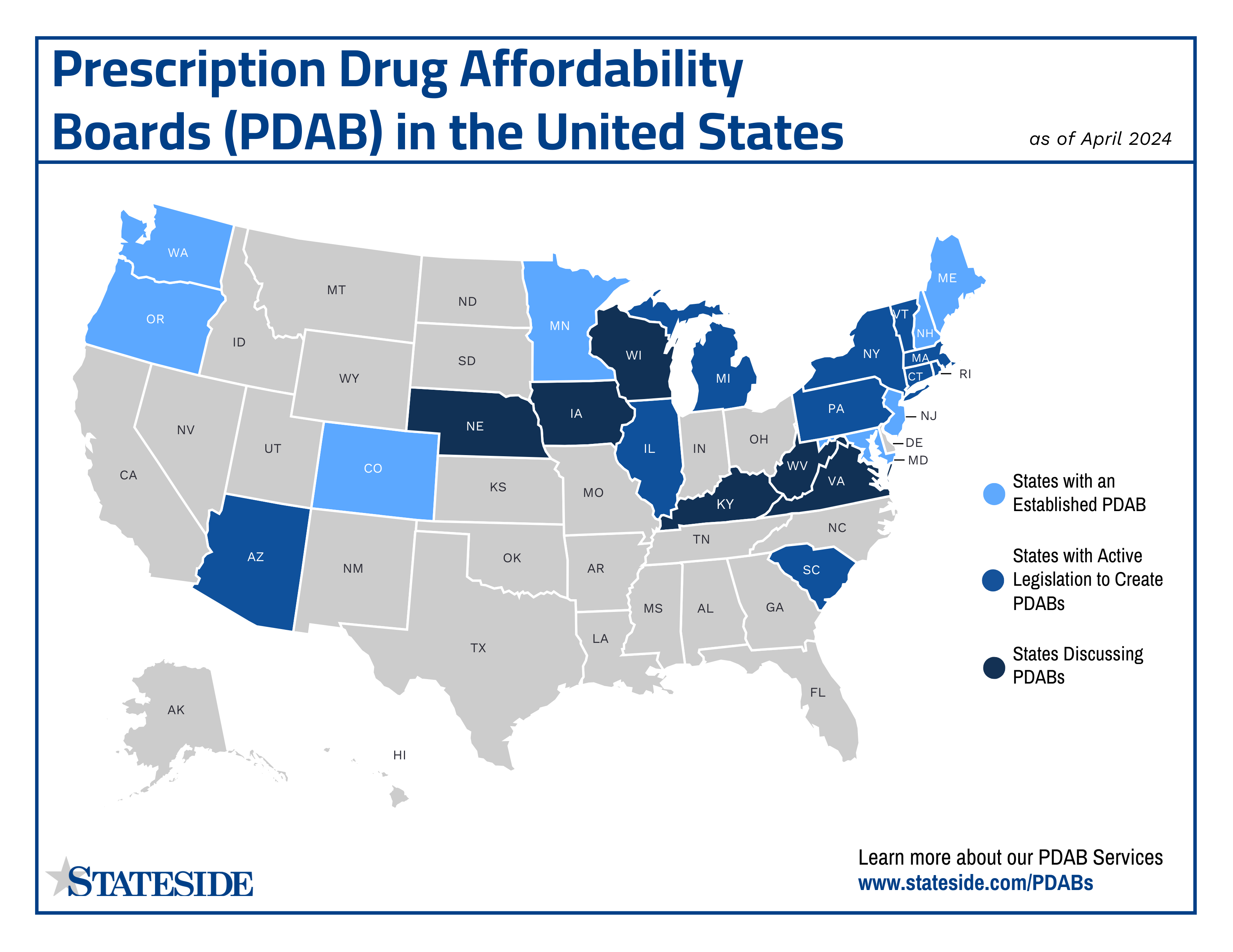 Prescription Drug Affordability Boards Map
