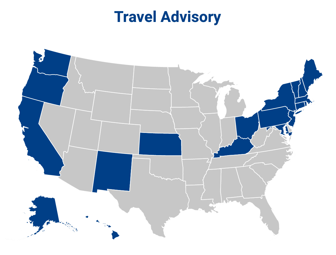 States with Travel Advisories