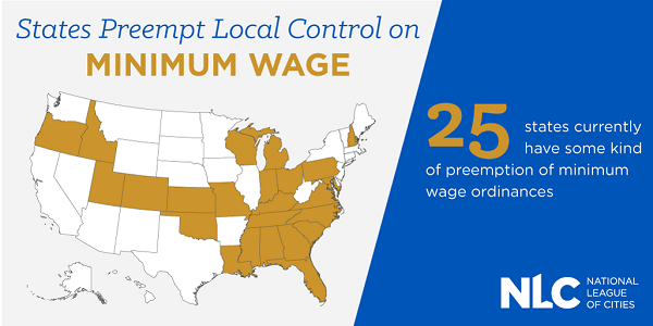 States Preempt Local Control on Minimum Wage